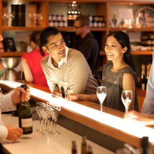 couple enjoying a tasting at Domaine Chandon