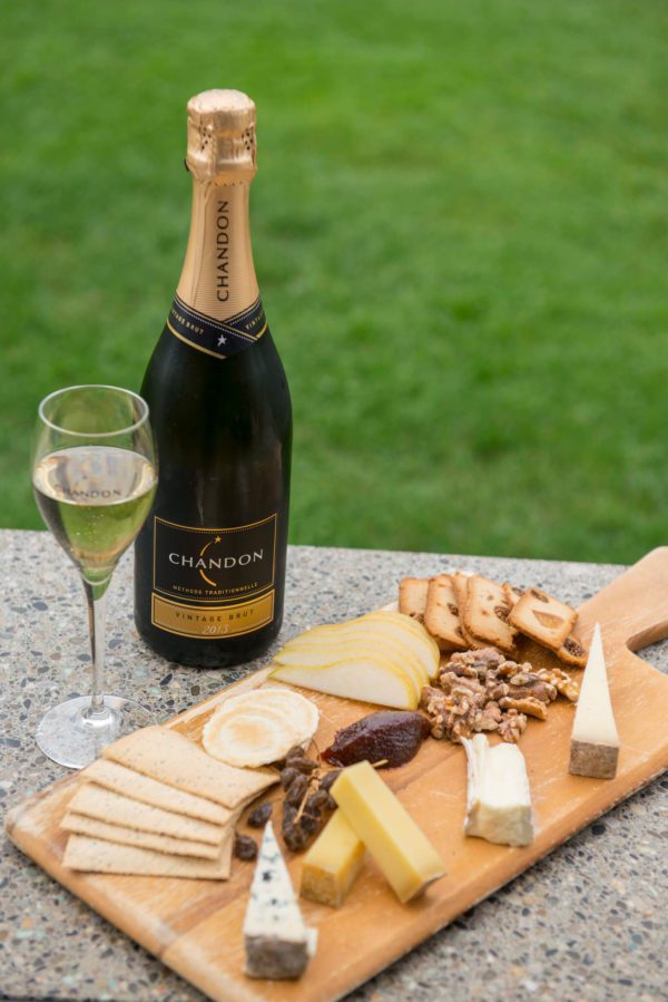 cheese and wine Domaine Chandon