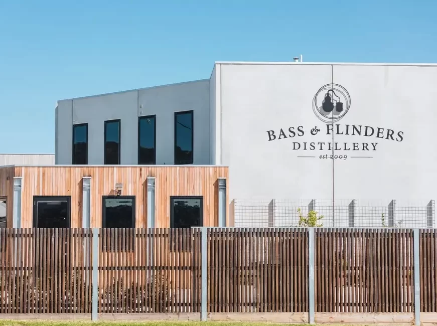 Bass & Flinders Distillery - looking back at factory